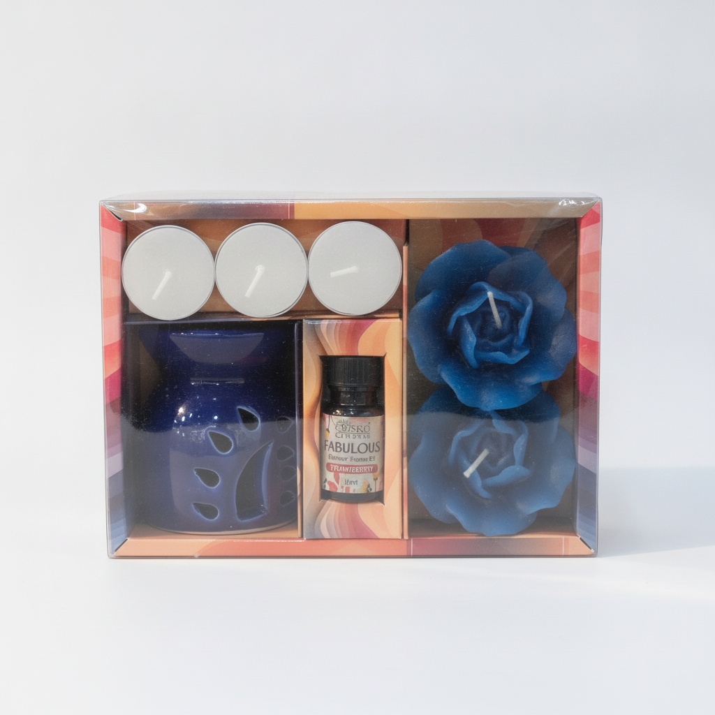 SKG Candles Fabulous Strawberry Aroma Gift Set – Blue