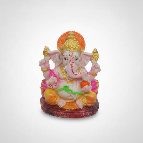 Hand-Painted Lord Ganesha Idol Statue – Vibrant Resin Figurine