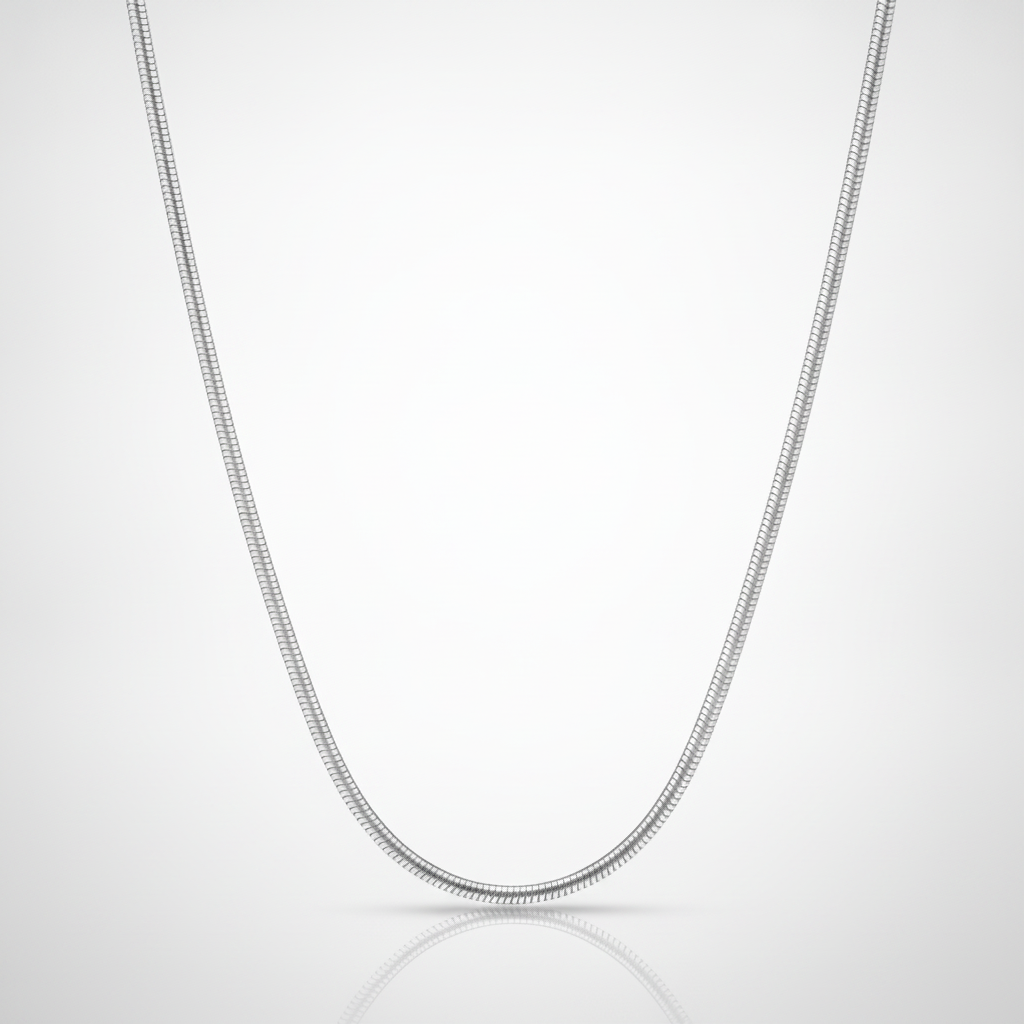 Men's Silver Snake Chain Necklace – Sleek & Bold