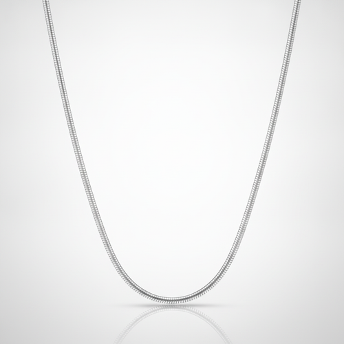 Men's Silver Snake Chain Necklace – Sleek & Bold