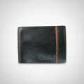 Lee Italian Genuine Leather Bifold Wallet – Black & Tan