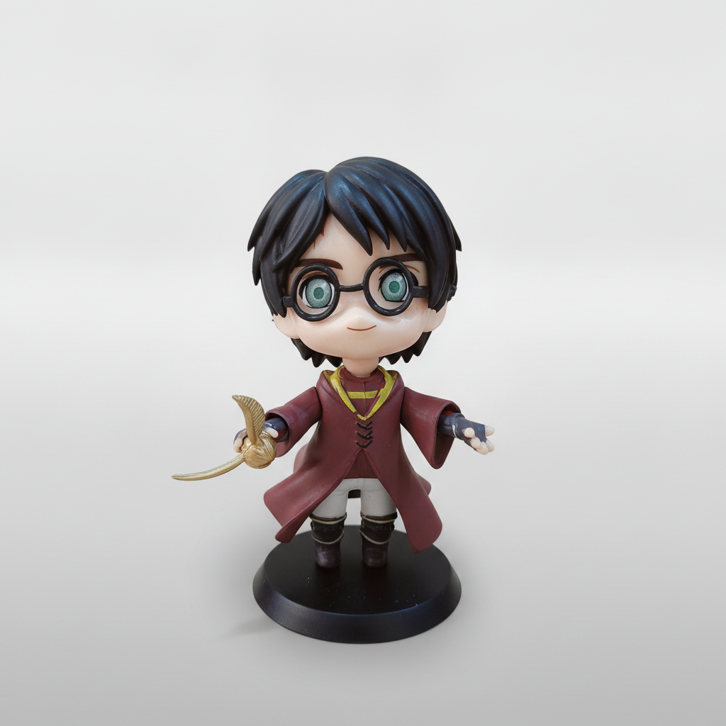 Harry Potter Quidditch Chibi Figure with Golden Snitch