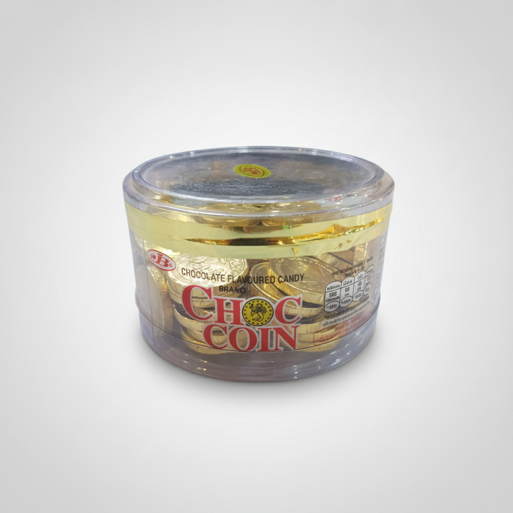 Choc Coin Chocolate Flavoured Candy – Fun Gold Coin Sweets