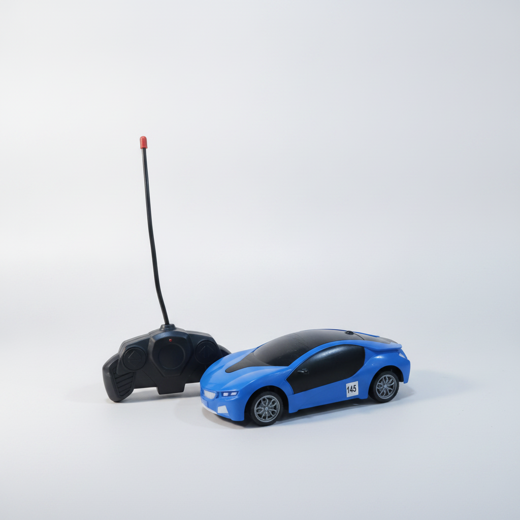 RC Sports Car Toy with Remote Controller – Blue, #145