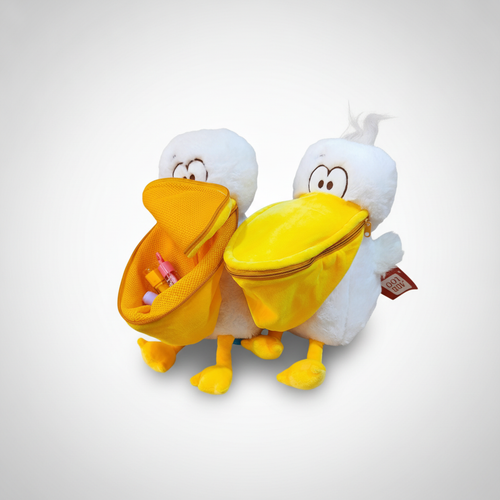 Pelican Plush Pencil Case & Cosmetic Pouch Soft Toy