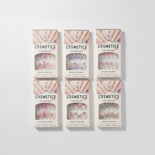 Veris Beauty Luxe Finish Press-On Nails – 12 Pcs
