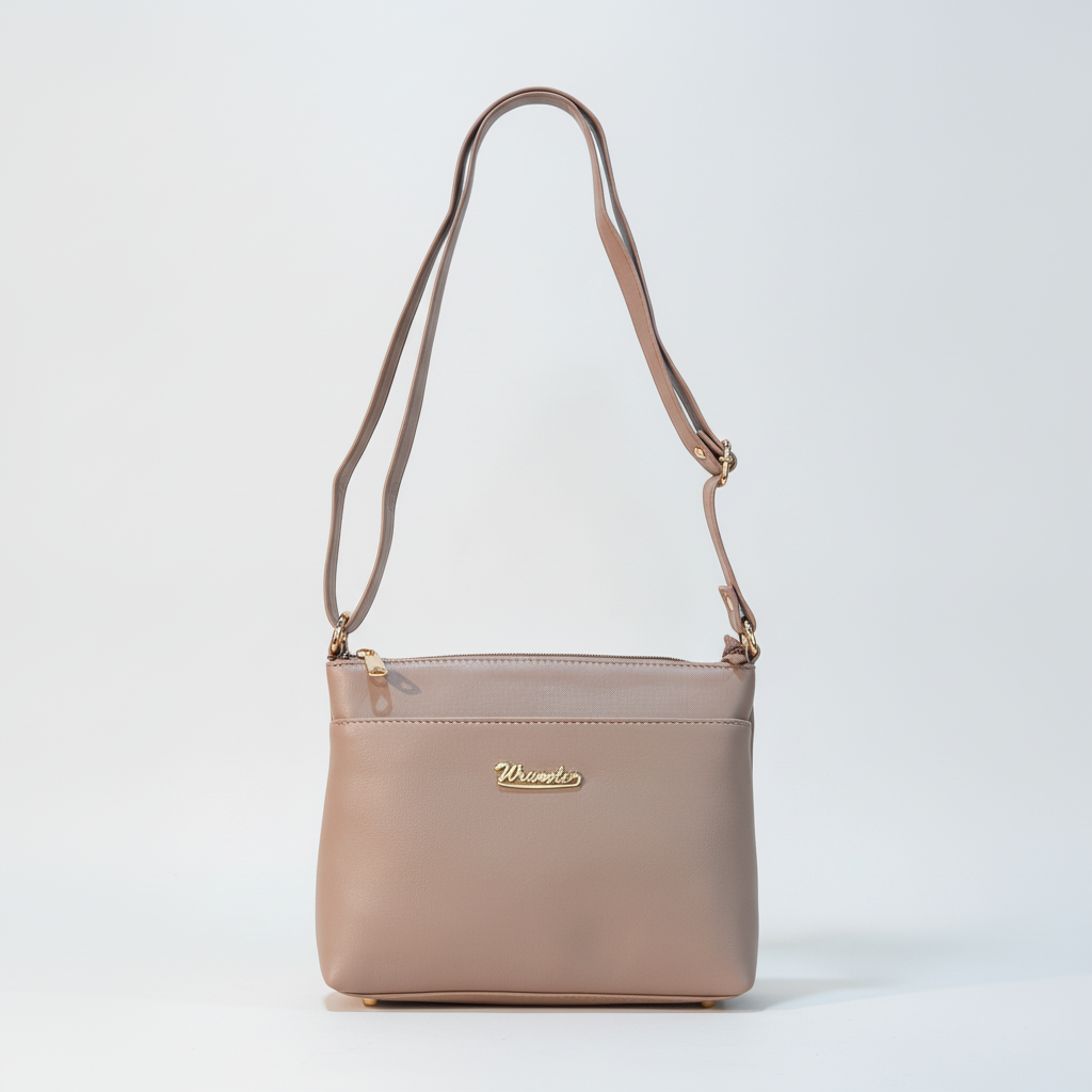 Wrangler Crossbody Bag – Blush Taupe Faux Leather