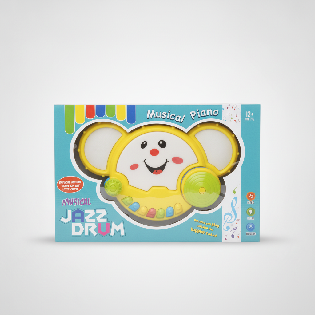 Musical Jazz Drum Piano Toy for Babies 12+ Months
