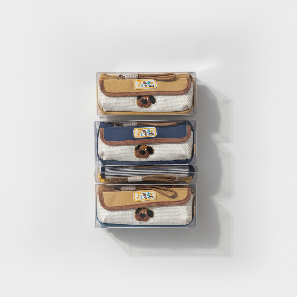 Take It Cute Dog Pencil Case – Minimalist Woven Pouch