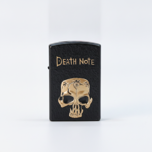 Death Note Skull Zippo-Style Lighter – Black & Gold