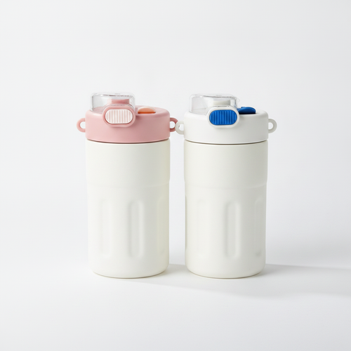 Insulated Dual Sipper Bottle 500ml – Pink & Blue