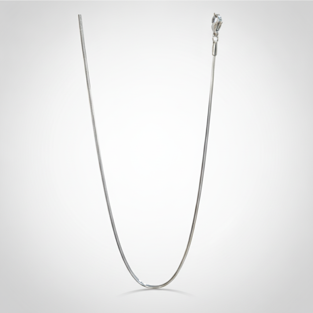 Men's Silver Snake Chain Necklace – Sleek & Minimalist