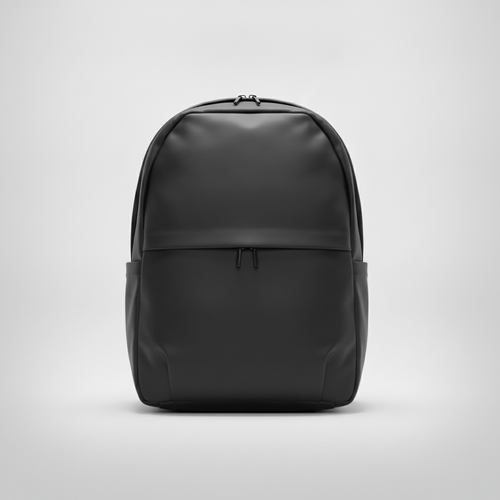 Minimalist Matte Black Waterproof Backpack