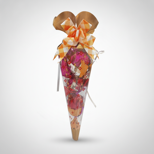 Luxury Chocolate Bouquet Cone Gift – Orange & Pink