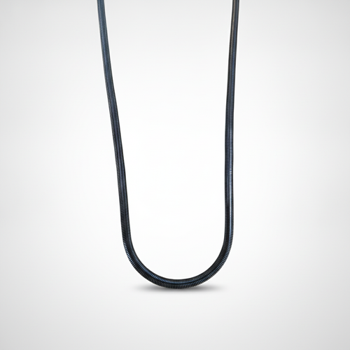 Black Snake Chain Necklace for Men – Bold & Sleek