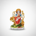Goddess Durga Idol on Tiger – Colorful Resin Murti