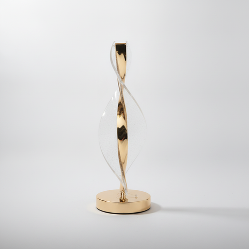 Glitter Leaf Table Lamp – Gold Sparkle Decorative Light