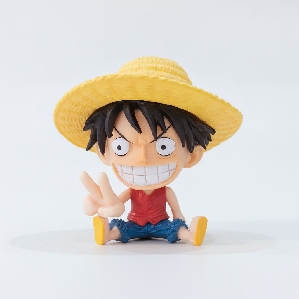 One Piece Monkey D. Luffy Chibi Sitting Figure