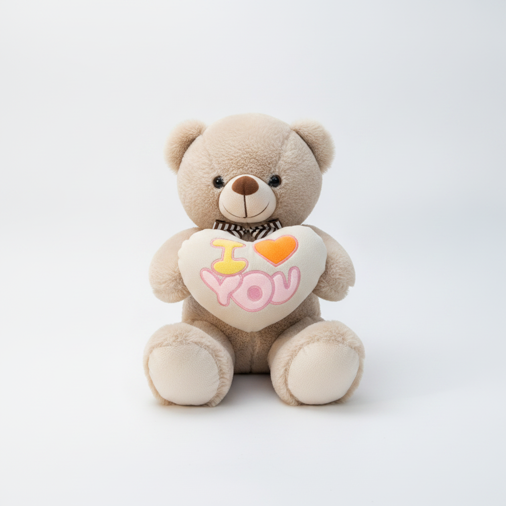 I Love You Teddy Bear Plush Soft Toy with Heart Pillow