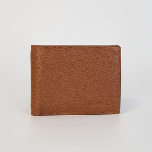 Wrangler Men's Tan Leather Bifold Wallet