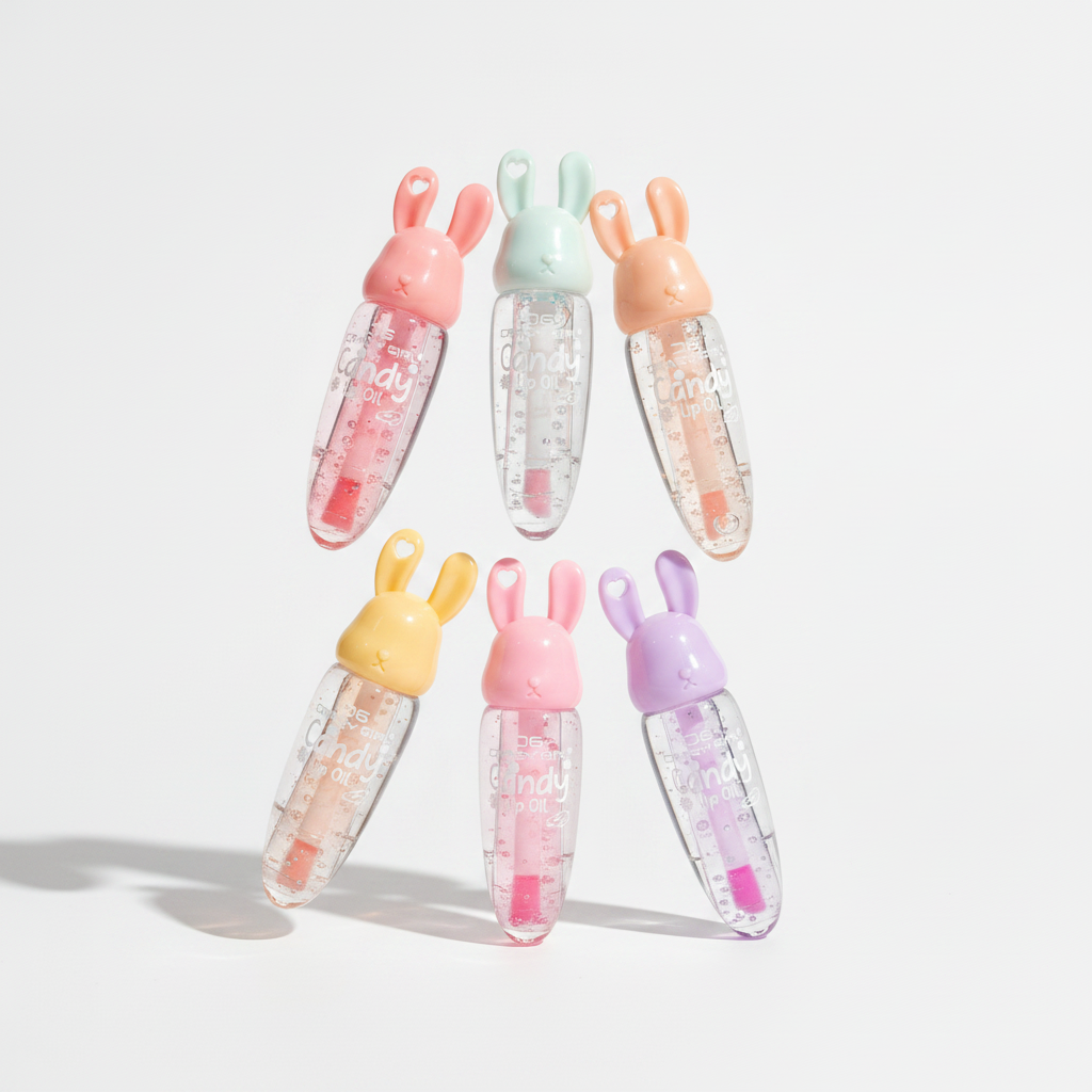 Crazy Girl Candy Lip Oil – Cute Bunny Lip Gloss for Kids