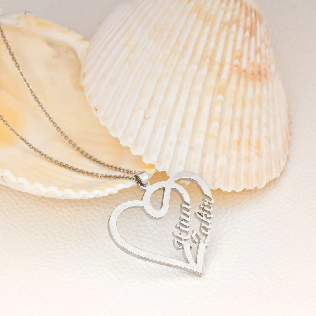 Personalised Heart Couple Name Necklace