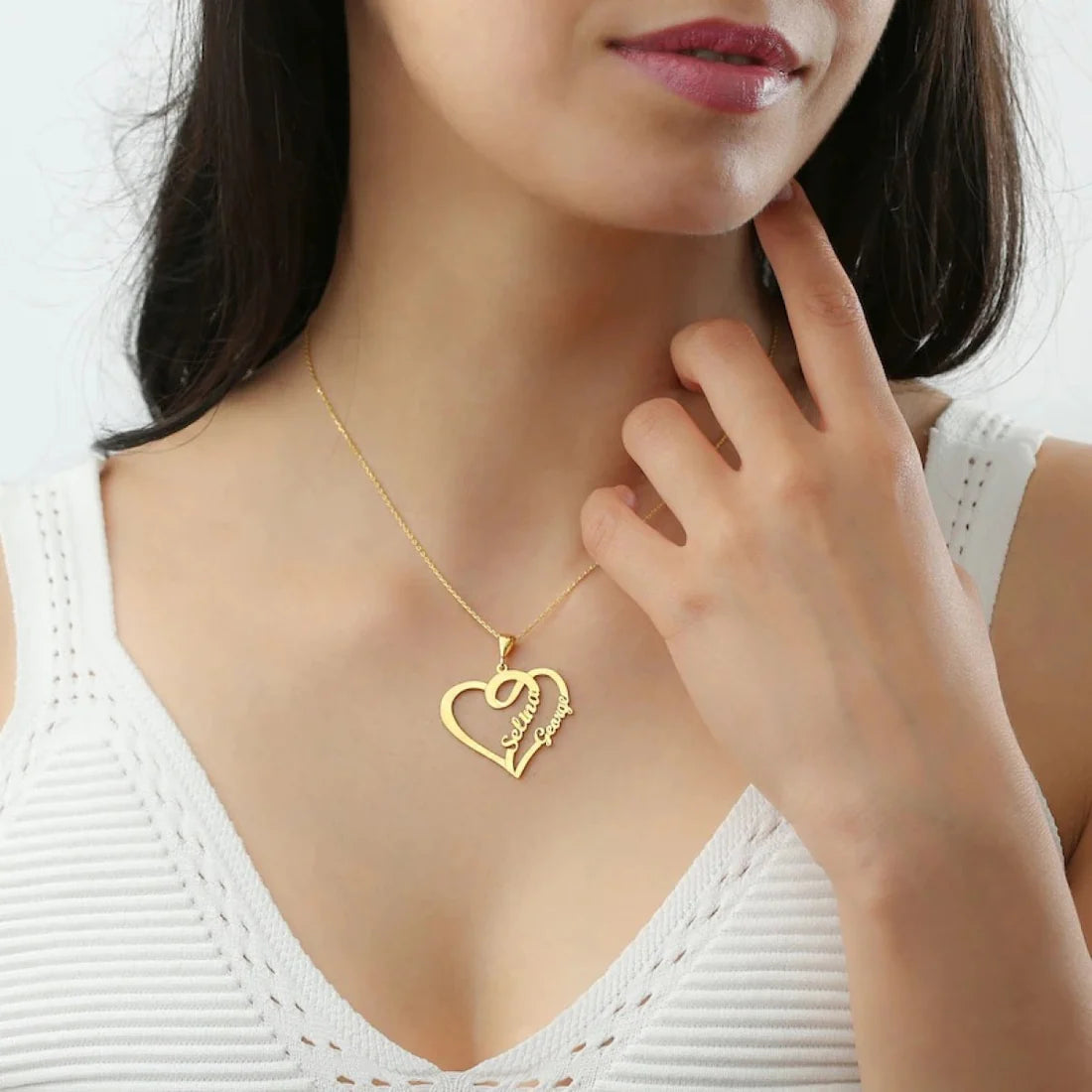 Custom/Personalized Heart Necklace– EVRYJEWELS
