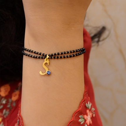 Name Initial Mangalsutra Bracelet