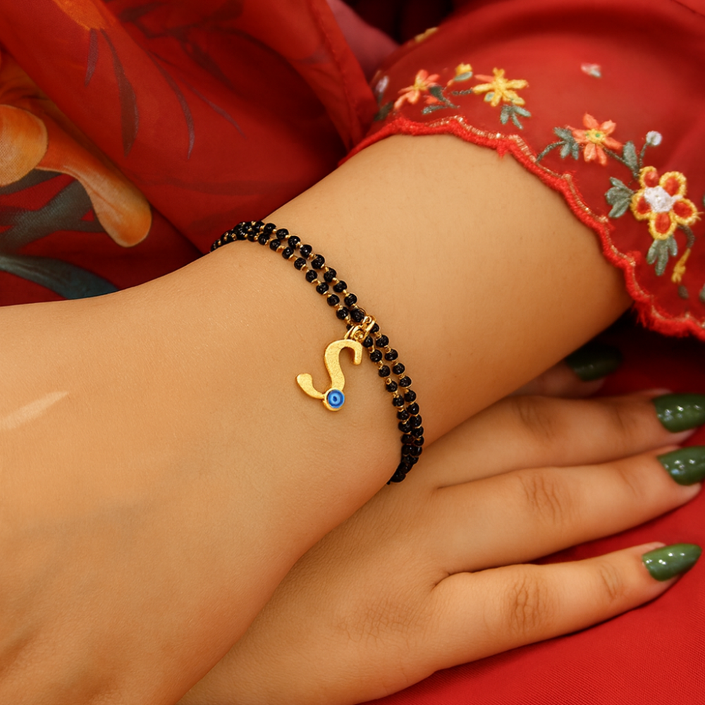 Name Initial Mangalsutra Bracelet