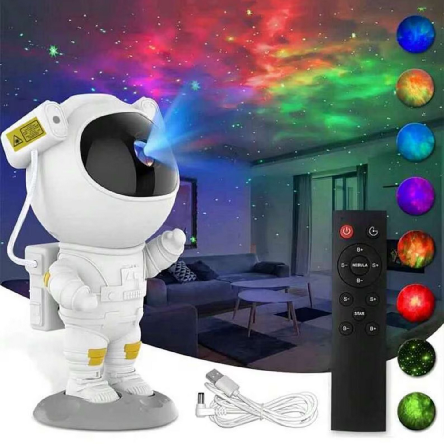 Astronaut Galaxy Projector Lamp