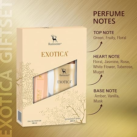 Ramsons - EXOTICA Gift Pack for Women | 1 Eau De Parfum-100ml & 1 Deodorant-200ml