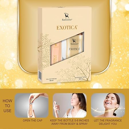 Ramsons - EXOTICA Gift Pack for Women | 1 Eau De Parfum-100ml & 1 Deodorant-200ml