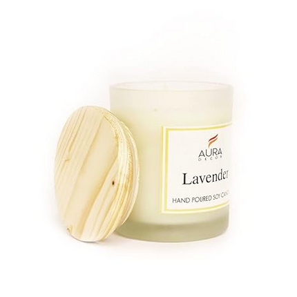 Aura Decor Hand Poured  Natural Aroma Candle Fragrance Soy  Wax Glass Candle 170 gm