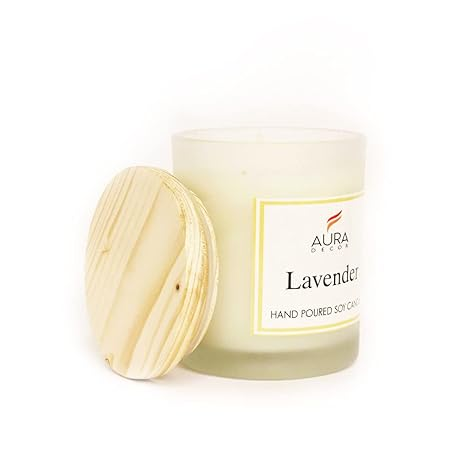 Aura Decor Hand Poured  Natural Aroma Candle Fragrance Soy  Wax Glass Candle 170 gm