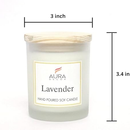Aura Decor Hand Poured  Natural Aroma Candle Fragrance Soy  Wax Glass Candle 170 gm