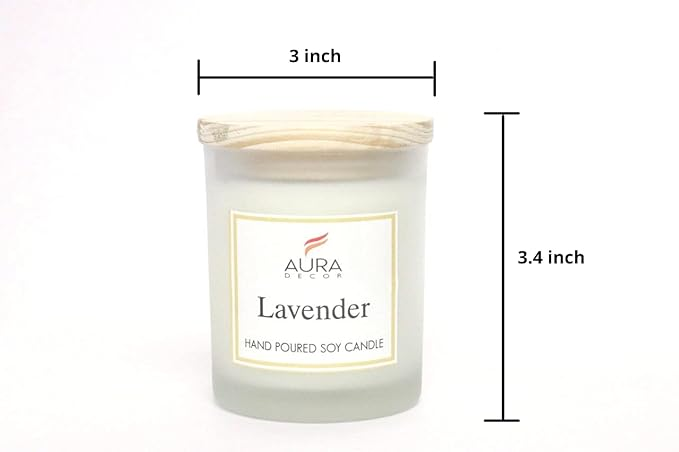 Aura Decor Hand Poured  Natural Aroma Candle Fragrance Soy  Wax Glass Candle 170 gm