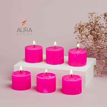 Aura decor Votive Candles Rose Gift Set | Pack Of 6 |