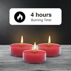 Aura Decor Scented Tealight Candles Set of 10, Aroma Up to 4 Hours, Smokeless & Dripless Soy Wax Diya (Rose, Pack of 10)