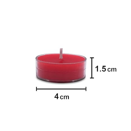 Aura Decor Scented Tealight Candles Set of 10, Aroma Up to 4 Hours, Smokeless & Dripless Soy Wax Diya (Rose, Pack of 10)