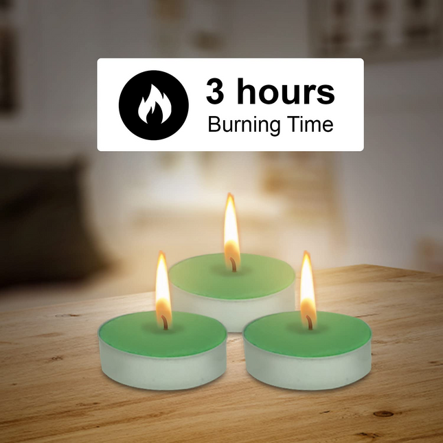 Aura Decor Scented Tealight Candles, Pure Wax 20 Pcs (Lemon Grass)