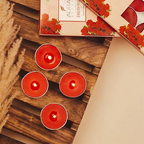 Aura Decor Scented Tealight Candles, Pure Wax 20 Pcs (English Rose)