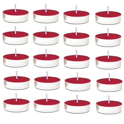 Aura Decor Scented Tealight Candles, Pure Wax 20 Pcs (English Rose)