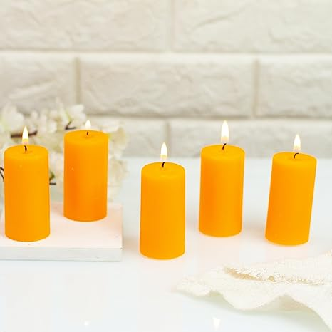 Aura Decor Set of 5 Fragrance Pillar Candle (Mandarin)