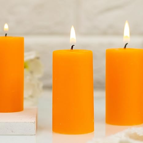 Aura Decor Set of 5 Fragrance Pillar Candle (Mandarin)