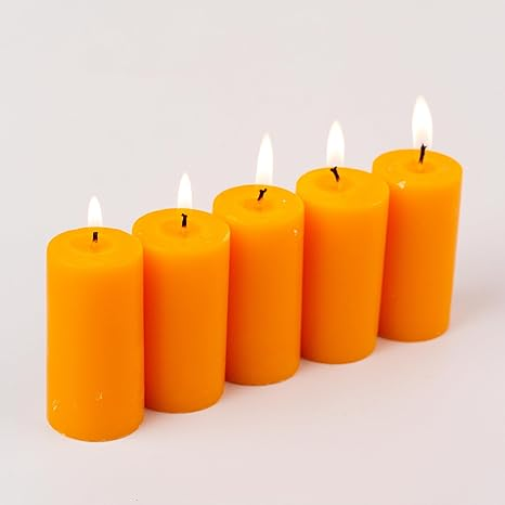 Aura Decor Set of 5 Fragrance Pillar Candle (Mandarin)