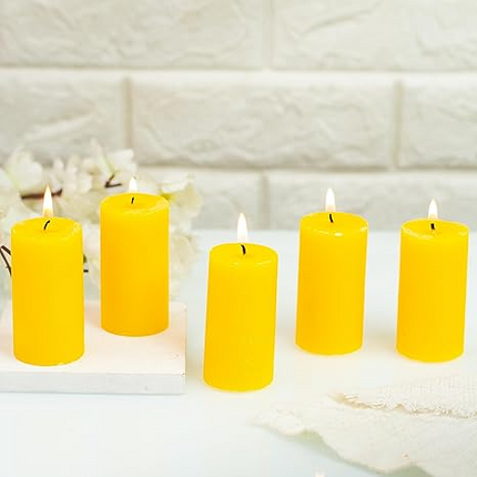 Aura Decor Set of 5 Fragrance Pillar Candle  (Jasmine)