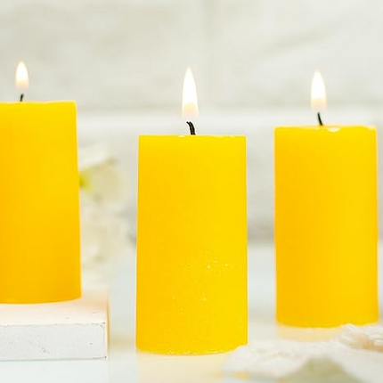 Aura Decor Set of 5 Fragrance Pillar Candle  (Jasmine)