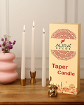 Aura Decor Ivory Taper Candles 10-Inch, Long Burning Time up to 8 Hours (Pack of 4)