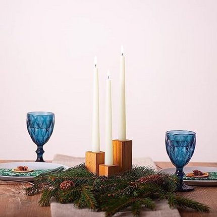 Aura Decor Ivory Taper Candles 10-Inch, Long Burning Time up to 8 Hours (Pack of 4)