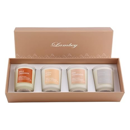 Aura Decor Gift Set of 4 Fragrance Votive Glass Candles